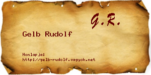 Gelb Rudolf névjegykártya