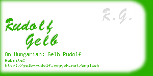 rudolf gelb business card